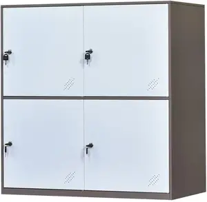 Armario de Metal de 4 puertas con cerradura, muebles para el hogar, gran oferta