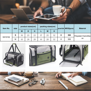 Yumuşak evcil hayvan taşıma çantası küçük köpekler kediler için havayolu onaylı seyahat çantası yan cepler hava akış Mesh eğlence tarzı yavru taşıyıcılar - Product Image 5