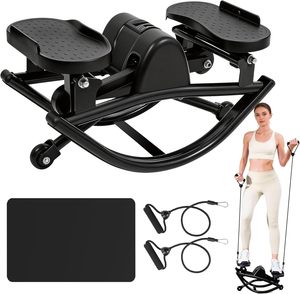 Appareil de fitness à bascule latérale RS Home Gym Rock <span class=keywords><strong>Stepper</strong></span> avec affichage numérique et suivi du temps pour exercices des jambes et abdominaux - Product Image 1