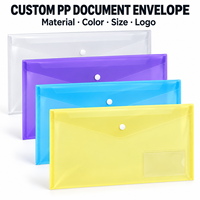 Pochette porte-documents A4 personnalisable avec logo, en PP imperméable, à bouton-pression, épaisse, translucide, en plastique, couleur et taille personnalisables