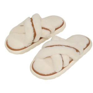 Ciabatte <span class=keywords><strong>da</strong></span> <span class=keywords><strong>casa</strong></span> <span class=keywords><strong>da</strong></span> <span class=keywords><strong>donna</strong></span> calde e comode con fasce incrociate, in pelliccia, a punta aperta, soffici e morbide, per interni - Product Image 4
