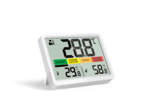 多機能デジタル気象観測時計、室内温度計、湿度計、スマート体温、熱ストレスアラーム付き - Product Image 5