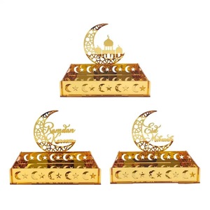 Bandeja de postre <span class=keywords><strong>Eid</strong></span> <span class=keywords><strong>Mubarak</strong></span>, bandeja de plato de estrella de Luna de Ramadán para fiesta musulmana islámica, dulces, pasteles, almacenamiento de frutas y alimentos - Product Image 4