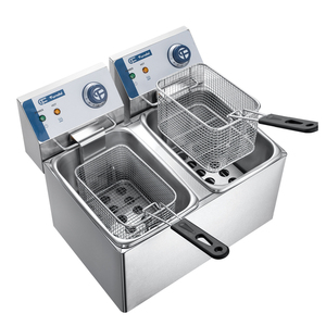 <span class=keywords><strong>Friteuse</strong></span> électrique à 2 réservoirs de 8L <span class=keywords><strong>pour</strong></span> fast food, vente en stock - Product Image 1