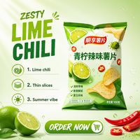 Sachet alimentaire en plastique laminé PE pour chips, avec logo personnalisé en relief, emballage pour chips de pommes de terre, pochette à collation autoportante avec fermeture éclair, commande en gros