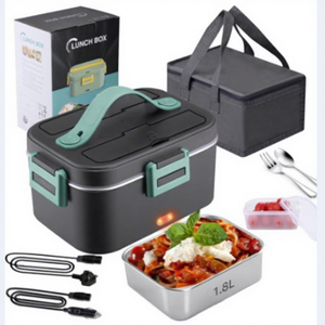 Stainless steel food warmer 1.8L heated lunch box <b>Car</b> office meal container Portable electric lunch box - Product Image 3