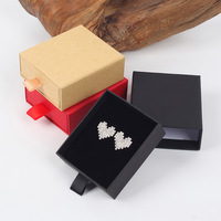 Boîte à bijoux personnalisée en papier avec tiroir pour bracelets, colliers, bagues, boucles d'oreilles, pendentifs, emballage de bijoux avec éponge