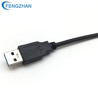 Maßgefertigtes Kabel vom Hersteller: 90-Grad-Winkel Typ-C USB 3.0 zu AM USB 2.0 Verlängerungs-Datenkabel