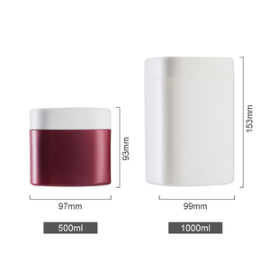 Vente en gros de flacons en plastique HDPE de qualité alimentaire de 500 ml et 1000 ml, flacons carrés pour compléments alimentaires, pots en plastique pour protéines en poudre avec bouchon - Product Image 5