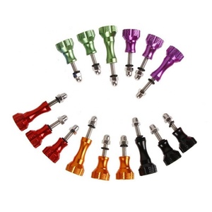 Cho <span class=keywords><strong>GoPro</strong></span> Knob Bolt Nut vít <span class=keywords><strong>CNC</strong></span> nhôm thumbscrew Kit Set 1 Dài 2 ngắn thép không gỉ acorn Nut hành động phụ kiện thể thao - Product Image 4