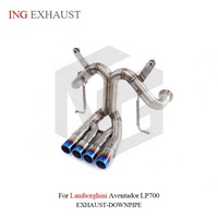ING SUS304 Échappement direct pour Lamborghini Aventador LP700 L539 6.5L V12 2011-2016 |   Bleu Brûlé Quad-Tip Vente en Gros