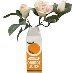 Uniek Geïnspireerde Feest Decoratieve Grappige Kleurrijke Melkpak Vorm Sinaasappelsap Keramische Vaas - Product Image 1