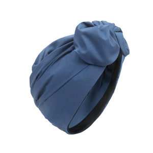 HZM-22201 donne Boho Twist Braid turbante cappello femminile etnico musulmano cappello <span class=keywords><strong>Bandana</strong></span> nuovo berretto <span class=keywords><strong>cotone</strong></span> tinta unita - Product Image 1