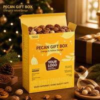 Boîte Cadeau Noix de Pécan Jaune Orange Impression Personnalisée Écologique Qualité Alimentaire Service de Conception Emballage Luxe pour Noix Usine OEM