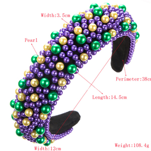 عصابة رأس فاخرة جديدة لعام <span class=keywords><strong>2026</strong></span> مزينة باللؤلؤ للنساء الأنيقات، إكسسوار شعر عصري بتصميم كلاسيكي مرصع باللؤلؤ للفتيات - Product Image 3