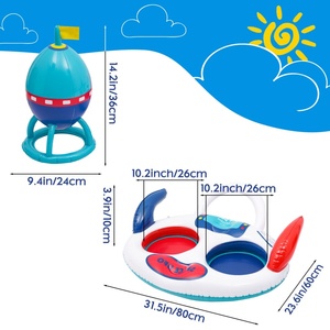 PVC <b>Inflatable</b> UFO Toss <b>Game</b> Toy Pool Float 80*60 CM for Kids Indoor Yard Playing <b>Game</b> Outdoor Beach Party Fun - Product Image 2