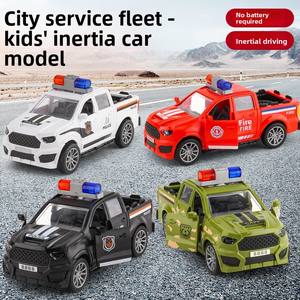 Coche de Policía de Juguete para Niños, Modelo Todoterreno de Simulación Inercial de Plástico 1:5, Regalo para Puesto de Venta, Comercio Exterior Transfronterizo - Product Image 2