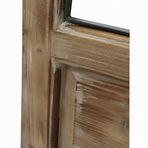 PARISLOFT Accent Windowpane Wood Mirror, Rustic Window Frame <b>Wall</b> <b>Decor</b>, Window Mirror for Living Room, Bedroom, Kitchen, Entryw - Product Image 1