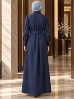 EVE019 Robe rétro taille haute, vêtements musulmans islamiques tendance, hijabs, style décontracté, quotidien
