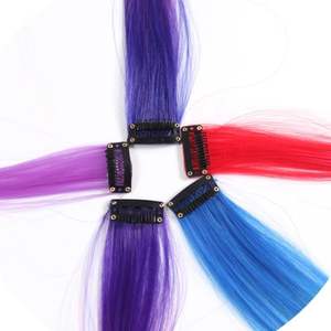 ต่อผมแบบเกี่ยวหูสามสี ย้อมสีตรงเส้น เส้นใยคาเนคาลอน น้ำหนักเบา ไร้รอยต่อ ยาว สไตล์ไล่สีรุ้ง - Product Image 4