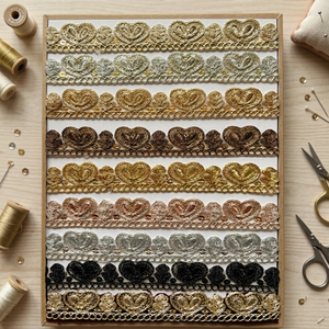 <b>Beads</b> Work Fancy <b>Fabric</b> Embroidered Decorative Textile for Wedding Wear Party Dresses Ethnic Clothing and Fashion Garments - Product Image 2