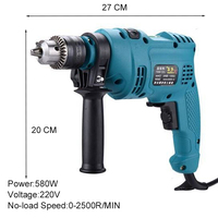 Marteau perforateur rotatif électrique portable 580W 220V, outil multifonctionnel efficace pour les projets de bricolage