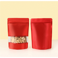 Sacs en papier kraft refermables, sacs à fermeture éclair givrés pour le stockage alimentaire, sacs à fermeture éclair autoportants pour la présentation de collations et de friandises