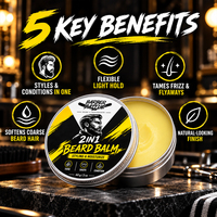 Collection de Soins Premium pour Hommes, Emballage Prêt à Offrir, Soins de la Barbe, Huile Nourrissante, Baume, Nettoyant, Kit Complet de Soins de la Barbe