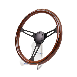 Volant de voiture classique rétro en ABS de haute qualité Leaders 380MM, grain de bois universel - Product Image 4