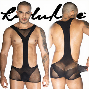 Vente Flash - Bodystocking en maille ultra-basse taille JSY Brand One Piece Black Temptation pour homme - Lingerie sexy 92% Polyamide - Product Image 3