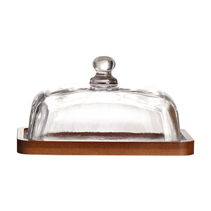 Piring Mentega Kaca Persegi Panjang Laris Manis dengan Tutup Kaca, Piring Keju, Piring Camilan, Piring <span class=keywords><strong>Dessert</strong></span>, Piring Kue Chaozhou - Product Image 5