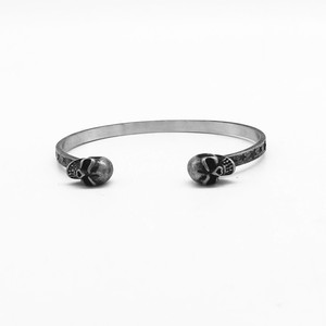 Pulsera de plata tibetana yunnique con diseño de calavera abierta para hombre, diseño geométrico de esqueleto, joyería de moda - Product Image 5