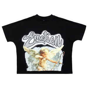 Camisetas de Punto Extra Grandes para Hombre con Estampado Gráfico, Impresión Personalizada, Nuevas al por Mayor, Ajuste Holgado, Ropa Casual de Calle, Camisetas al por Mayor - Product Image 1