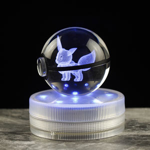 Venta al por Mayor de Bolas de Cristal LED de 80 mm y 50 mm, Bola de Cristal 3D de Pokémon, Juguete de Pokebola Plus para Niños, Regalo - Product Image 4