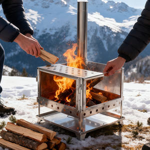 <span class=keywords><strong>Chimeneas</strong></span> <span class=keywords><strong>de</strong></span> Acero para Exteriores con Almacenamiento <span class=keywords><strong>de</strong></span> Leña, <span class=keywords><strong>Chimeneas</strong></span> Altas para Barbacoa con Leña Seca - Product Image 2