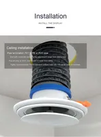 Vente chaude, aérateur moderne pour salon, plafond, extérieur et salle de sport, système de ventilation décoratif