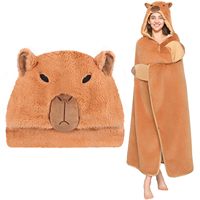 Tragbare Plüsch-Deckenjacke für Frauen & Kinder Premium Weiche Gemütliche Dicke Warme Übergroße Sherpa-Fleece-Wurfdecke mit Kapuze