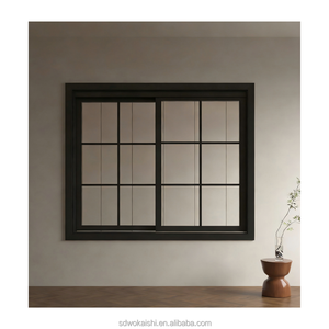 Fenêtre coulissante moderne en aluminium avec grilles de sécurité et double vitrage isolant pour usage extérieur dans la salle de bain et la cuisine - Product Image 3