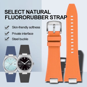 2024 plus récent <span class=keywords><strong>bracelet</strong></span> de montre PRX FKM <span class=keywords><strong>bracelet</strong></span> en caoutchouc en acier inoxydable adaptateur à dégagement rapide <span class=keywords><strong>bracelet</strong></span> de montre étanche pour Tisso 27mm - Product Image 2