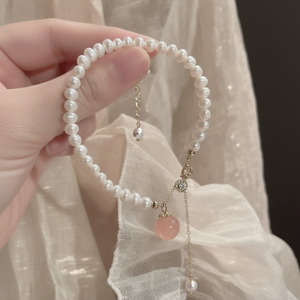 Hot Sale Korean Style Minimalist <b>Beaded</b> <b>Bracelets</b> for Girls Trending Fashion with Butterfly Pearl Gold Plated for Gift - Product Image 2