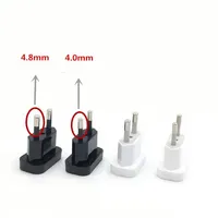Adaptateur de prise personnalisé US vers EU Europe Euro Allemagne Chargeur de voyage Adaptateur portable USA 2 broches vers EU 4,8 mm 4,0 mm Adaptateur de prise