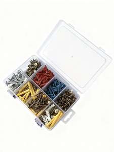 Kit de 530 pièces d'ancres murales en plastique, vis autoperceuses pour cloisons sèches et boulons d'expansion pour meubles - Product Image 2