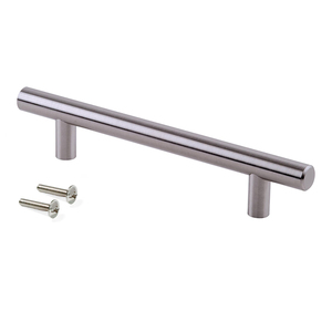 EMUCA Orlando raso nichel lega di zinco maniglie per mobili 12mm di diametro 128mm centro di distanza per Wardrobes-96mm 9290451 prodotto - Product Image 1