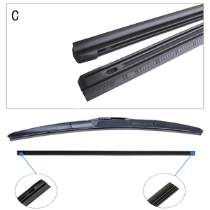 Repuesto de Escobilla Limpiaparabrisas de Caucho Natural de Alta Calidad de 8.5mm para Autos Freed, <span class=keywords><strong>Corolla</strong></span>, Yaris, Agya, Híbridos, Tamaño 14/28, Negro - Product Image 1