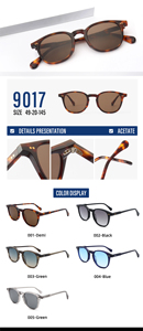Lunettes de <span class=keywords><strong>soleil</strong></span> polarisées vintage tendance à monture intégrale en acétate pour hommes et femmes, protection UV 400, confortables pour l'extérieur - Product Image 3