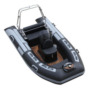 Bote RIB Semirrígido de Velocidad de 340 cm de Fibra de Vidrio e Hypalon <span class=keywords><strong>con</strong></span> Certificación CE, Incluye <span class=keywords><strong>Motor</strong></span> de Remo Inflable de PVC para Actividades Acuáticas - Product Image 5