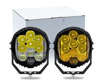 Focos LED automotrices impermeables de alto brillo 5 \ "7 \" 9 \ "luces de trabajo luminosas de tres lados para luces de vehículos todoterreno