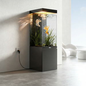 <span class=keywords><strong>Aquarium</strong></span> YEE en verre ultra-transparent, grand modèle sur pied, pour la maison, avec éclairage et meuble de base – Vente en gros usine - Product Image 1