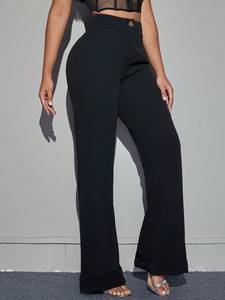 STYLIZED MODERN ECO-FRIENDLY Durable Embroidered Fabric PolySterBlend <b>Black</b> TROUSER Model 1030 OSCA INTERNATIONAL Sizes SMLXLXXL - Product Image 4