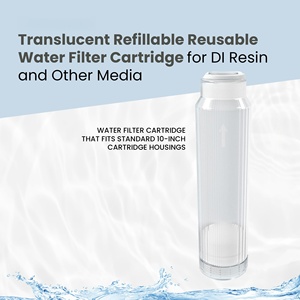 Cartouche filtrante transparente rechargeable de 10 pouces - Filtre alcalin/résine/minéral - Product Image 3